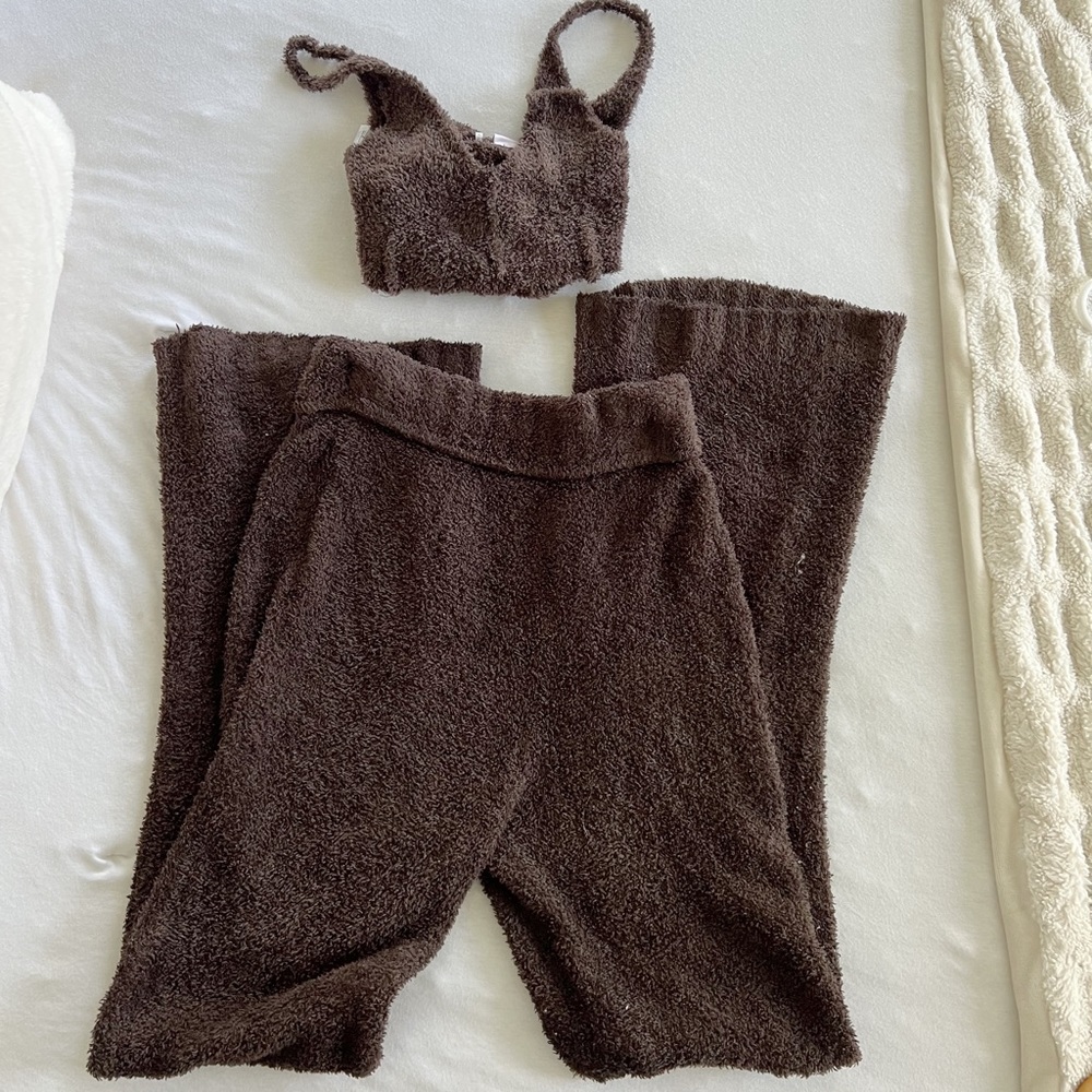 ❤️‍🔥UO BROWN SHERPA COZY SET